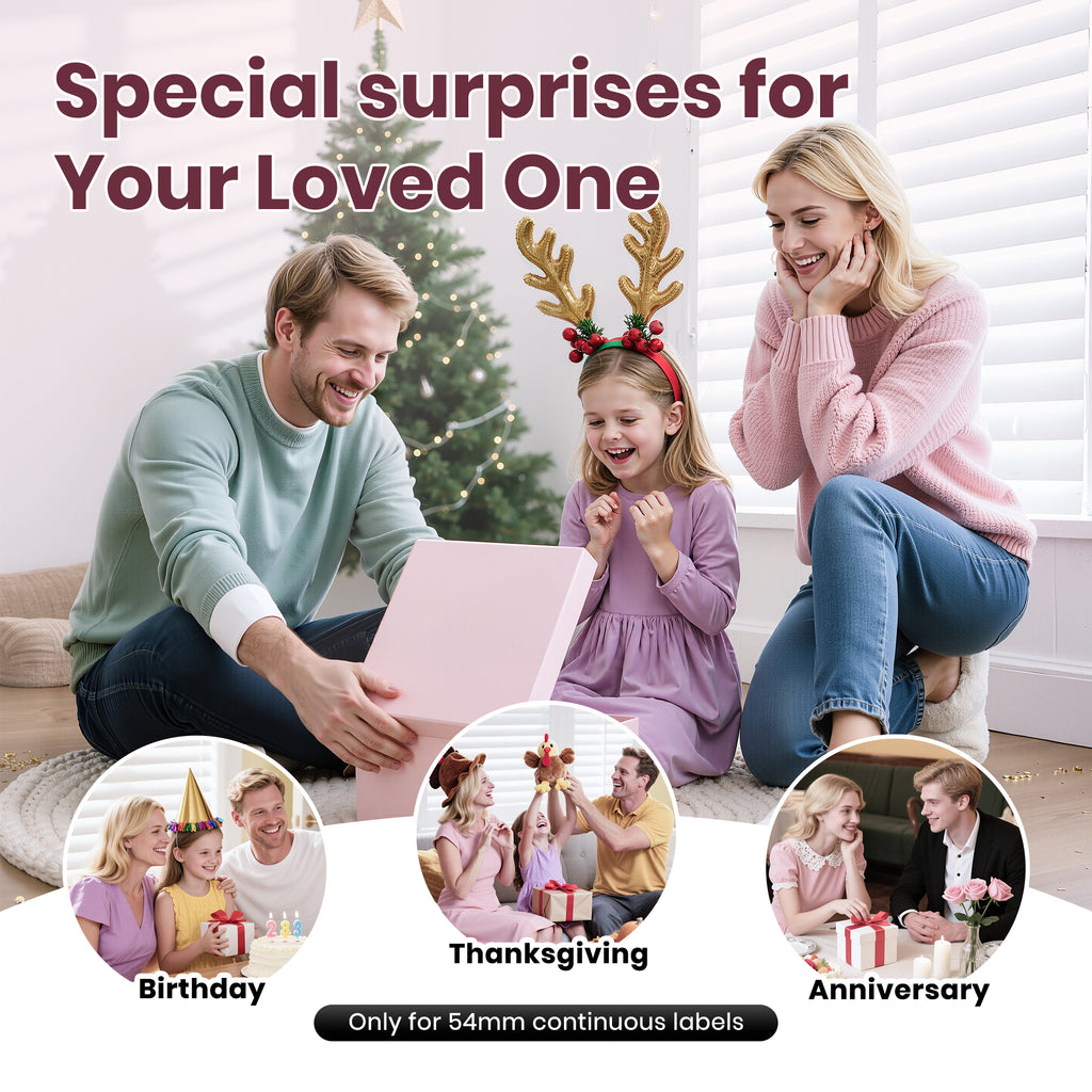 ETIKEZ PM290C Portable Mini Sticker Printer Print Pods Machine, Wireless Bluetooth Sticker Maker with 3 Rolls Paper,Black